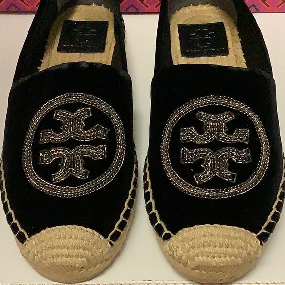 Tory Burch Velvet Logo Chain Espadrille - Picture 4 of 12